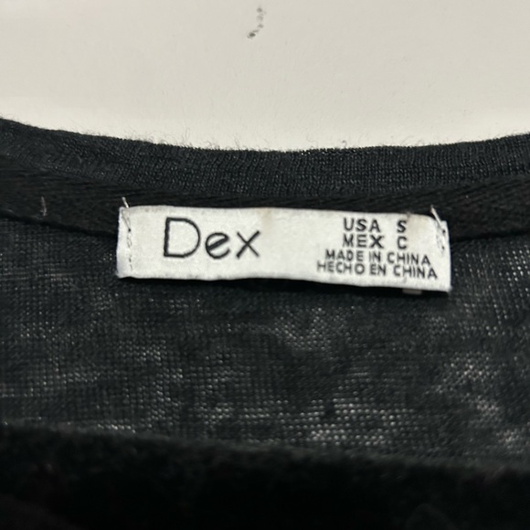 Dex Linen Black Shirt with Grommets and Lace up - Picture 2 of 4